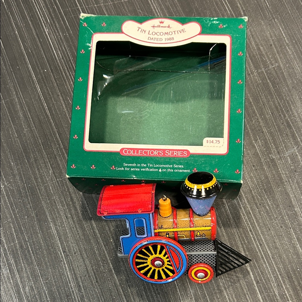 1988 Hallmark Tin Locomotive Ornament - #7